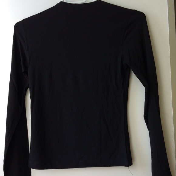 Black printed long sleeve blouse - Picture 5 of 5